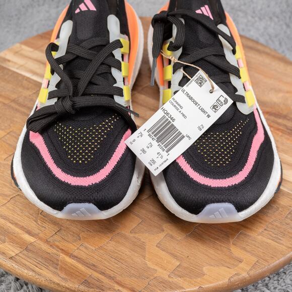 Adidas Women’s UltraBoost Light Running Size 9 Black/Yellow/Orange |HQ6346| - Picture 3 of 8